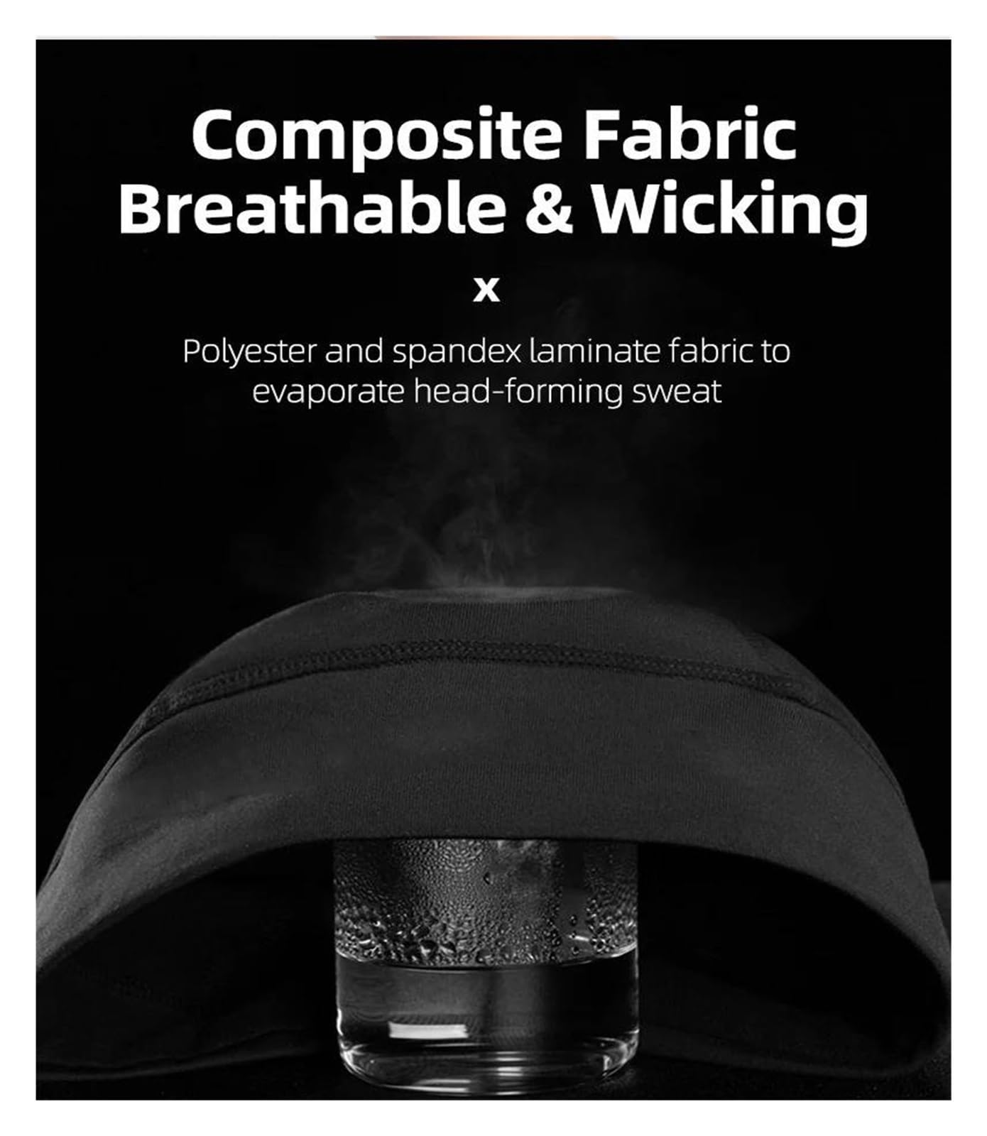 Montagne Moto Masque Facial Respirant Casquette de Cyclisme pour Hommes et Femmes, Chapeau Coupe en Polaire Thermique, Couvre-Chef pour vélo, Course à Pied, Ski, Hiver(Black)