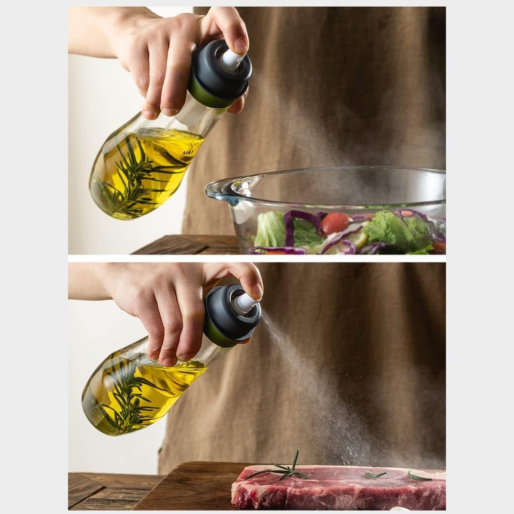 EFARMA Oil Dispenser for Kitchen, Oil Spray Bottle Air Frying Pan Oil Dispenser Kitchen Air Pressure Vinegar Sprayer Kettle Glass Oil Sprayer for Cooking Simple