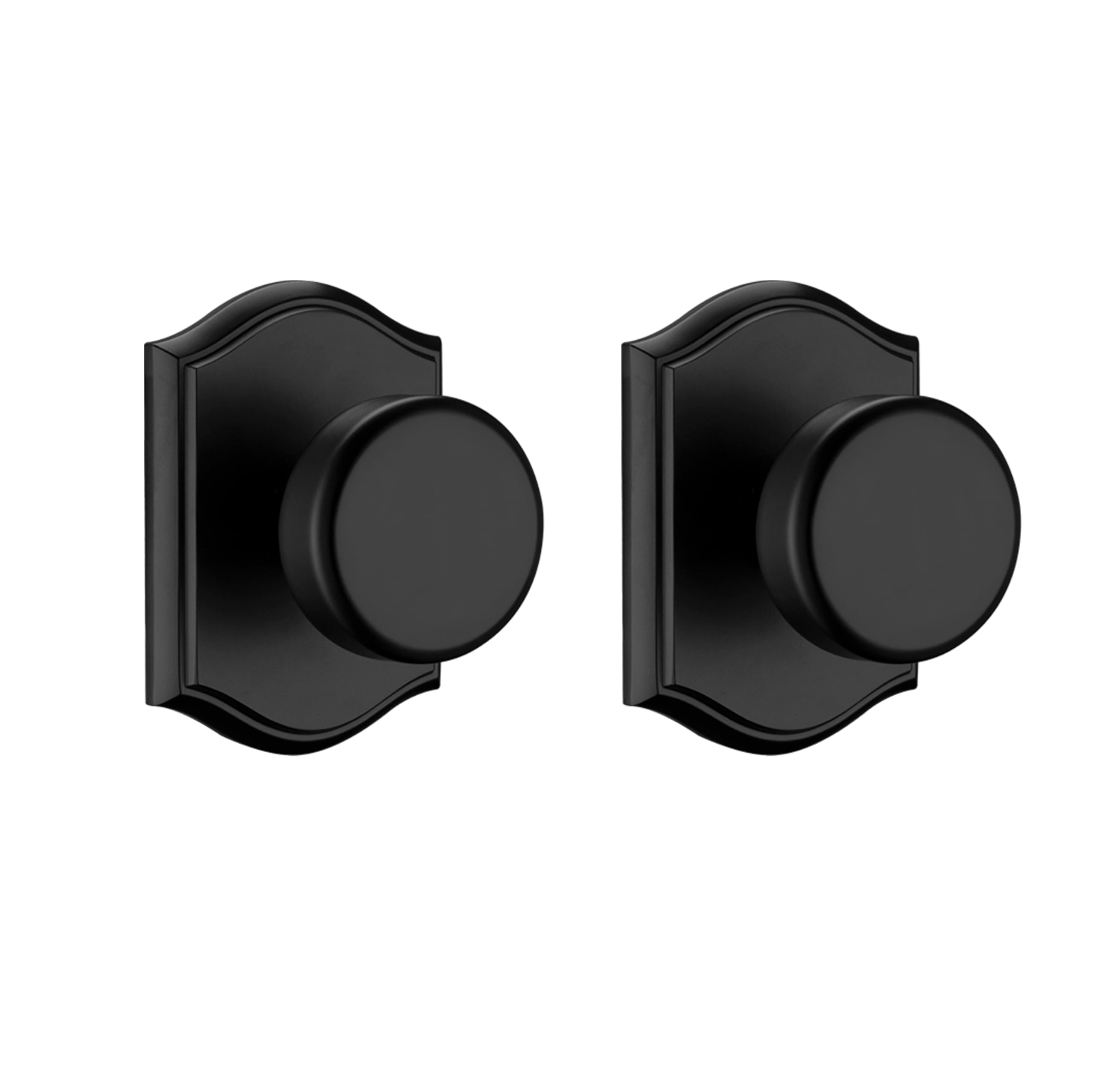 Black Privacy Door Knob with Push Lock - FREE SHIPPING -21