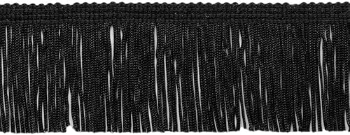 Miniatura 9 de Borde de flecos de cadena maciza de 2 pulgadas de largo (estilo # CF02), marfil blanco hueso #OW (blanco marfil, marfil crema, blanco hueso) 27