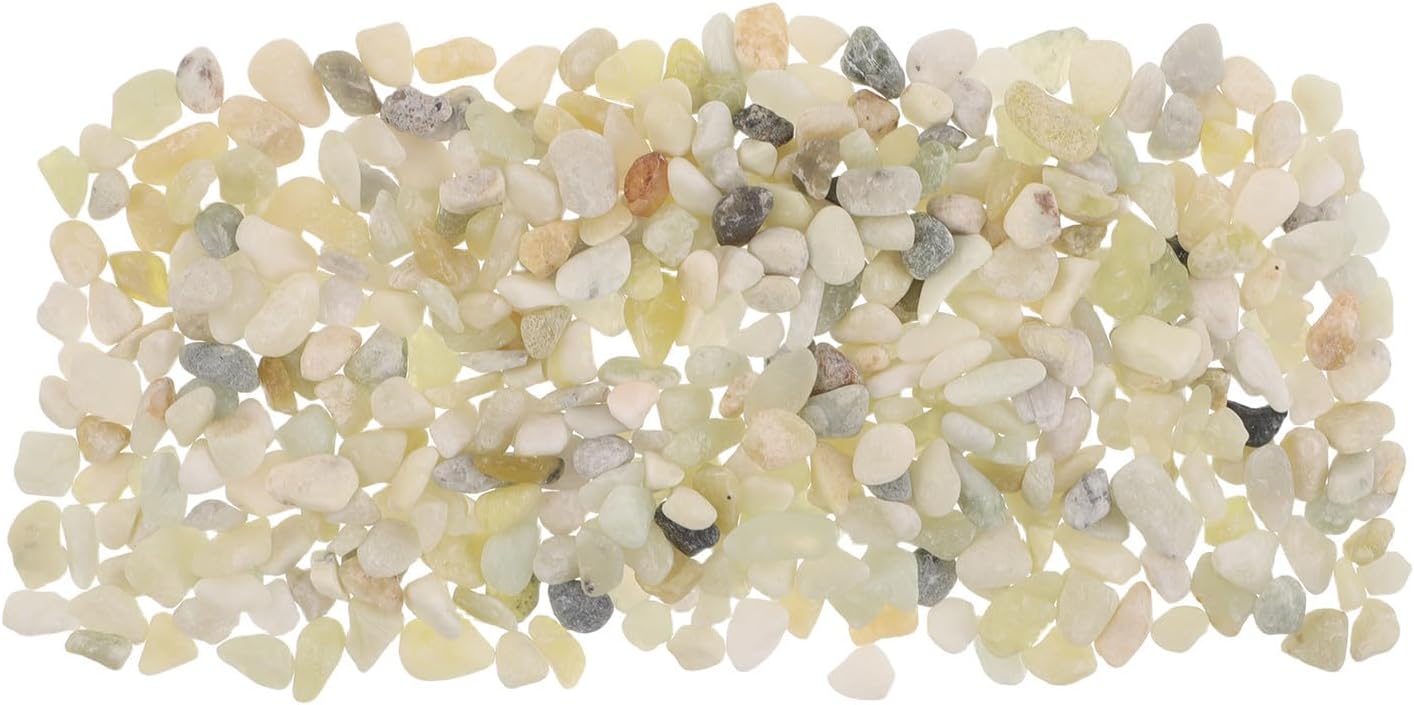 2.2lb Jade Pebbles for Indoor Plants with Elegant Decor Appeal and Effective Drainage, Polished Decorative Stones for Succulent Vases and Plant Saucers, Modern Style