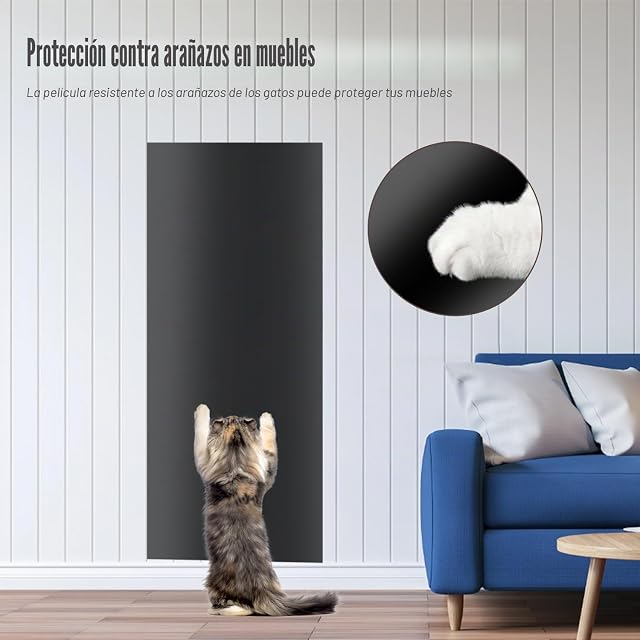 Foto 5 de 8 de Protector Arañazo Gatos Sofa, Protector de Muebles Arañazo Gatos Autoadhesivas