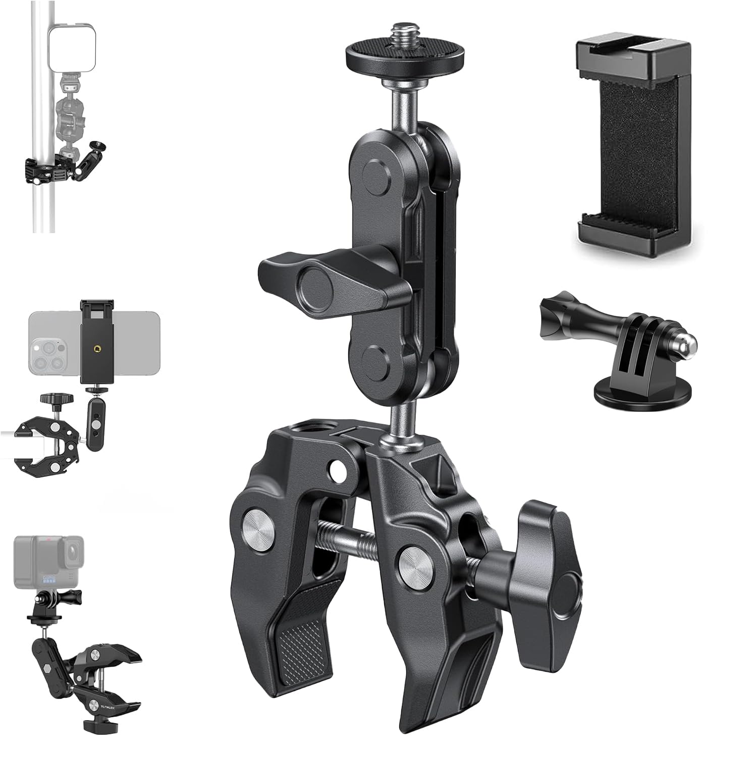 Motorcycle Bracket Handlebar Mount with Invisible Insta 360 Stick for Bikes and Bicycles, 360 Adjustable for Insta 360 X5 X4 X3 X2 Go Pro, DJI osmo Action Cameras Accessories (Mount + Stick) — Amazon image 24