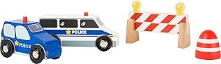 small foot wooden toys Policemen 4Piece Playset Compatable with All Common Wooden Trains & Toys Designed for Children Ages 3+, Multi (10904)