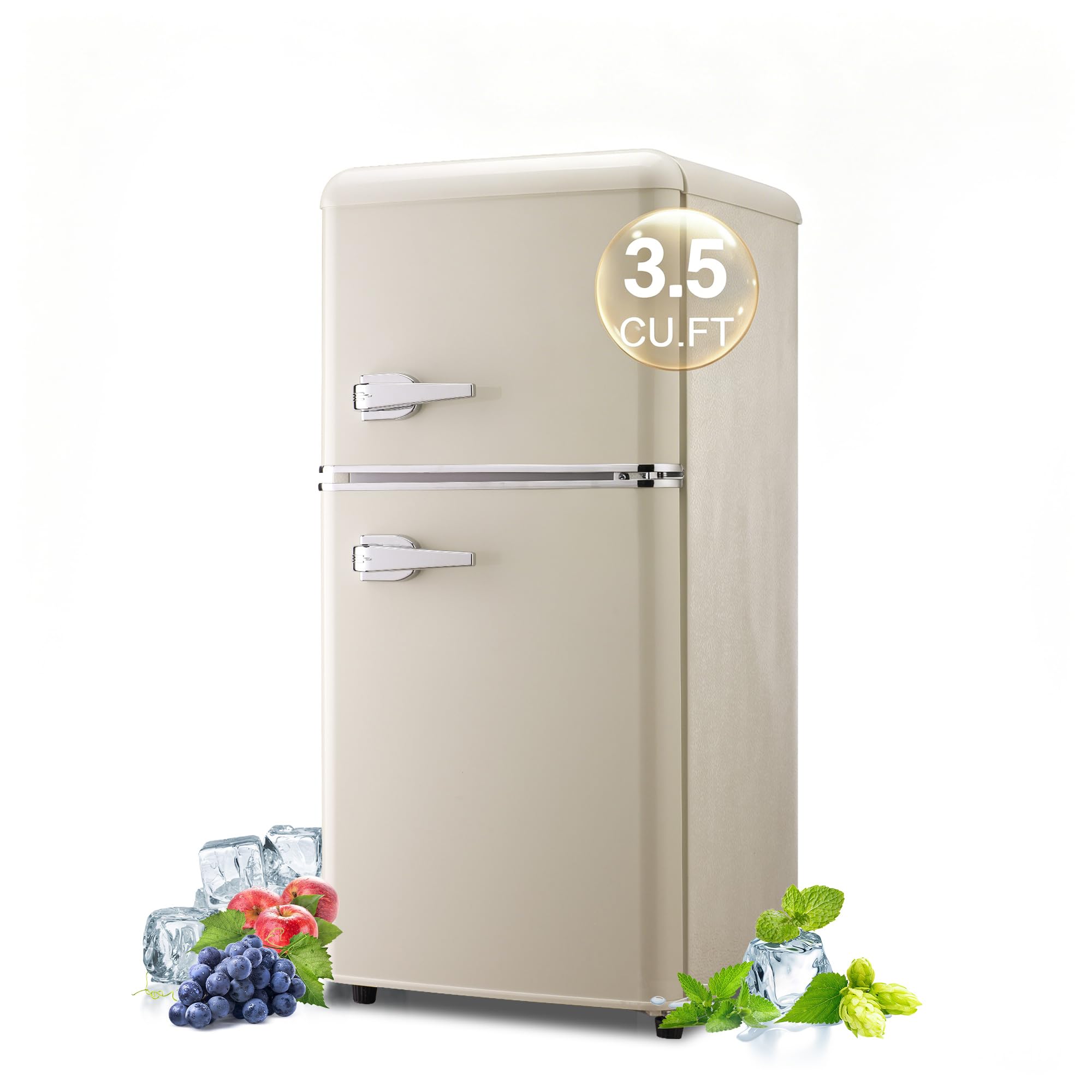 BINMIT FLS-80G-N-CREAM 3.5 cu ft Compact Freezer Cream