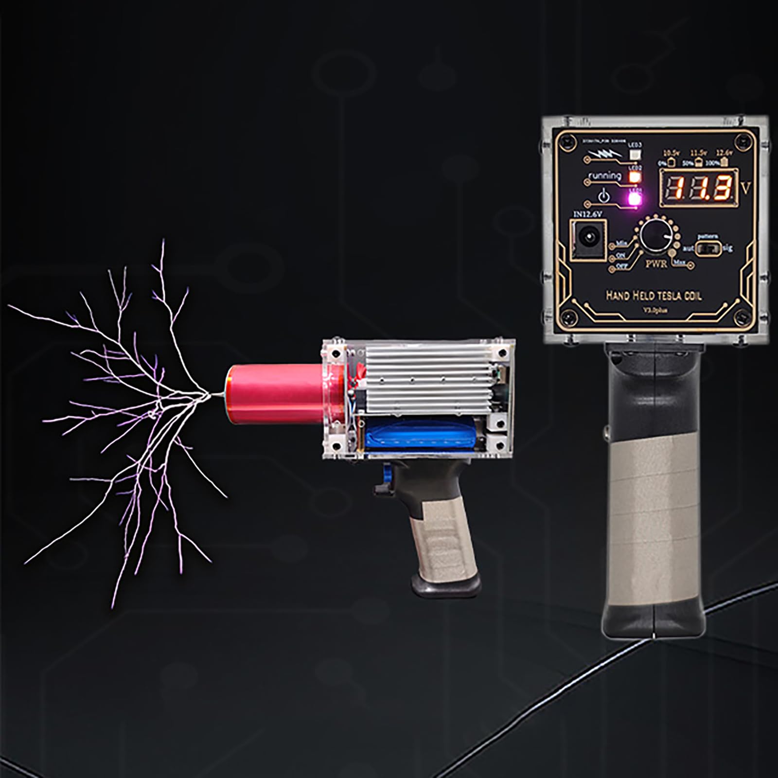 Amazon.com: Yoqanr Tesla Coil Handheld Gun Artificial