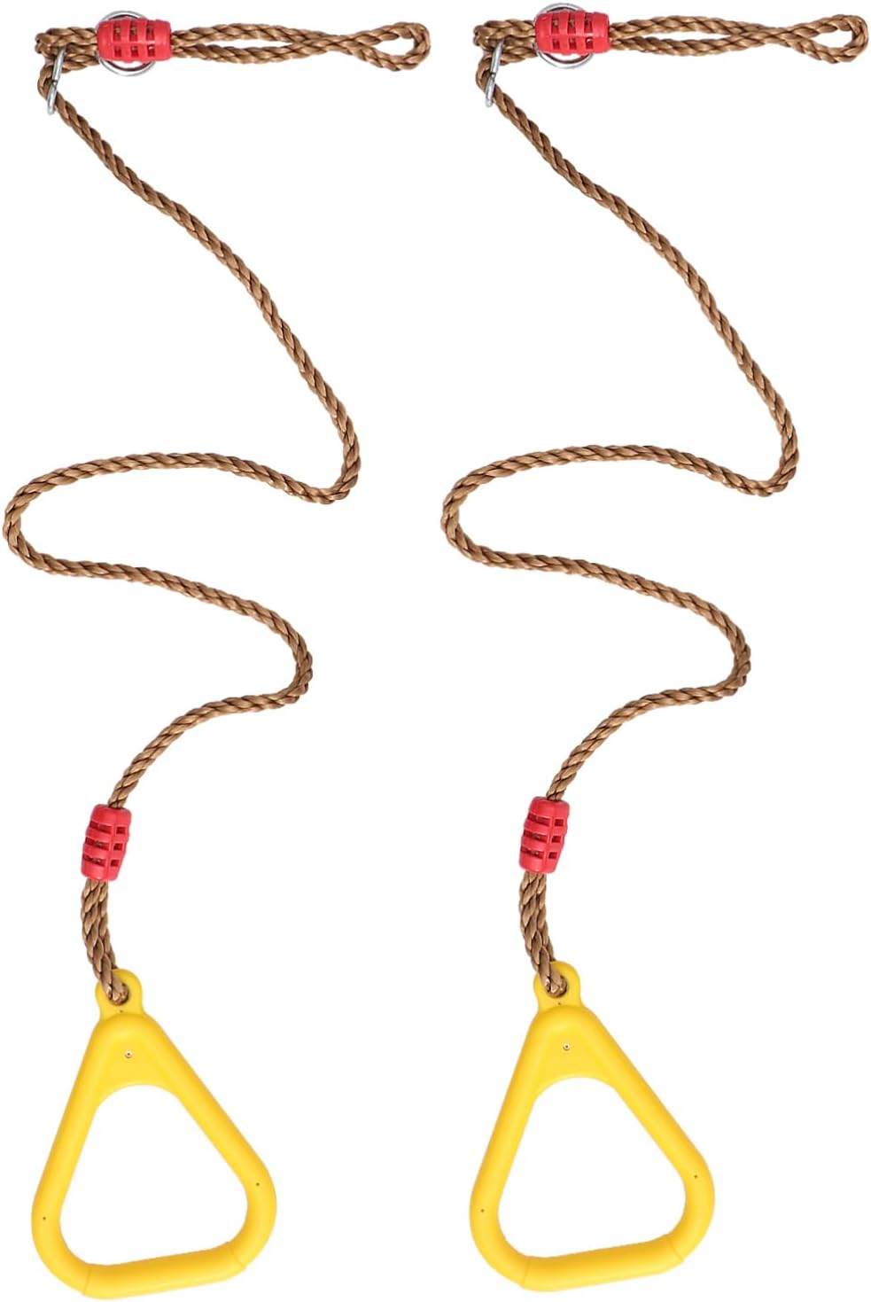 VICASKY 1Pair Non Slip Gymnastic Rings for Exercise Handles for Pull Ups Push Ups Strength Training Fitness Equipment for Home Use Supports Weight