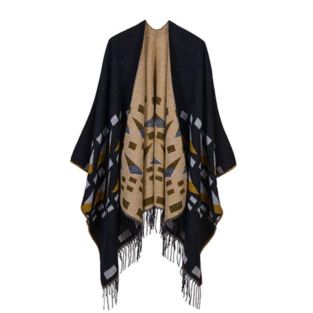 Châle pashmina réversible au motif géométrique et épaisseur renforcée