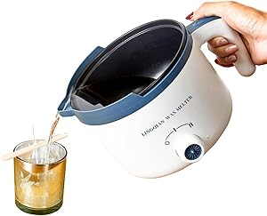 LINGQIAN Wax Melt Pot with Nozzle, 1.5L Electric Candle Melting Pot with Heat Resistant Handle, Wax Melter for Adults