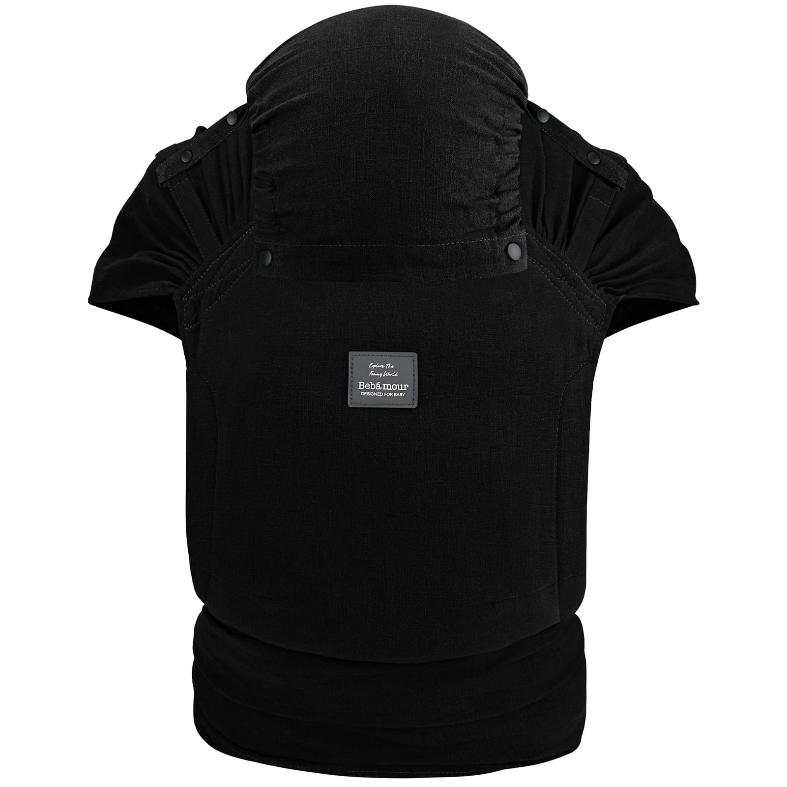 Bebamour Porte-bébé pour nouveau-né, taille unique, facile à porter,Black