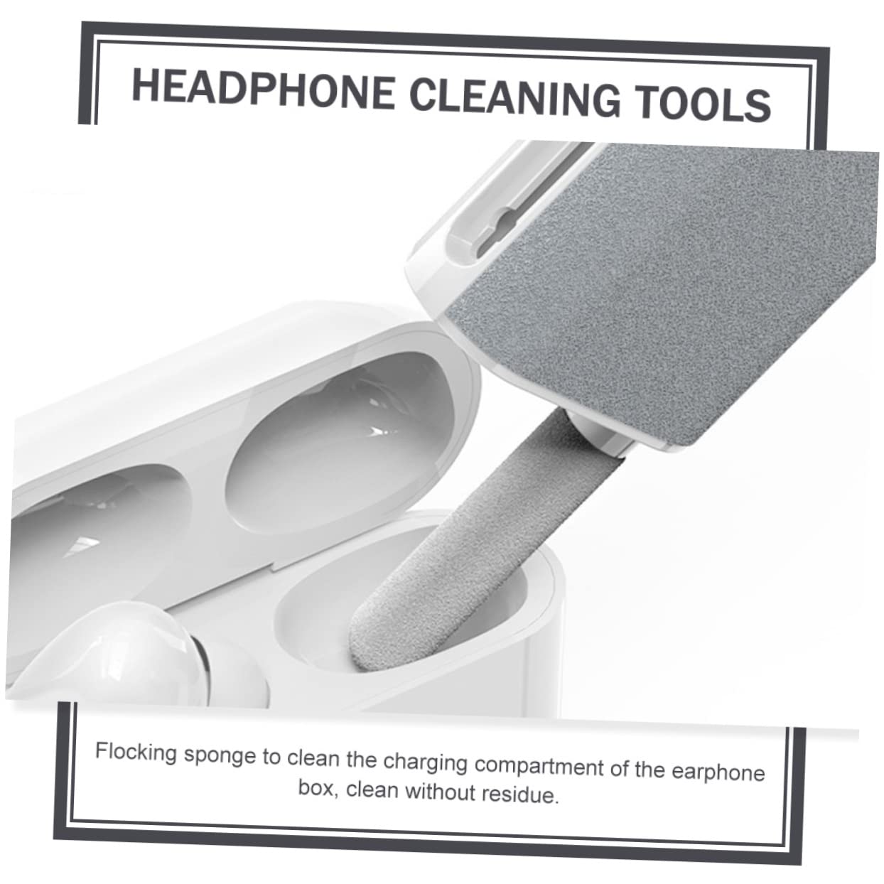 Tofficu 5piezas Kit De Limpieza Multifuncional para Auriculares y Pantallas Cepillo De Limpieza Esponja para Electrónica para Estuches y Dispositivos Móviles
