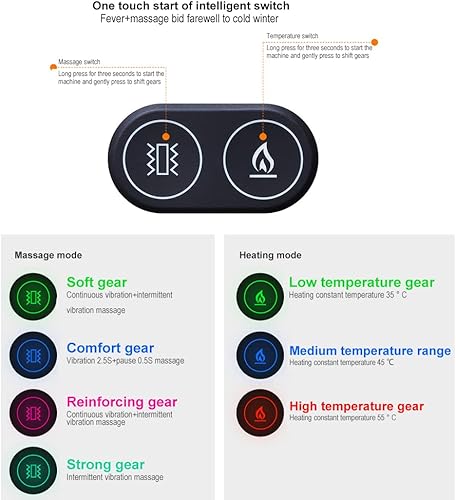 Miniatura 6 de ikasus Bufanda cálida USB para cuello con calefacción, ajuste de temperatura de tres niveles, control de masajeador de cuatro niveles, bufandas