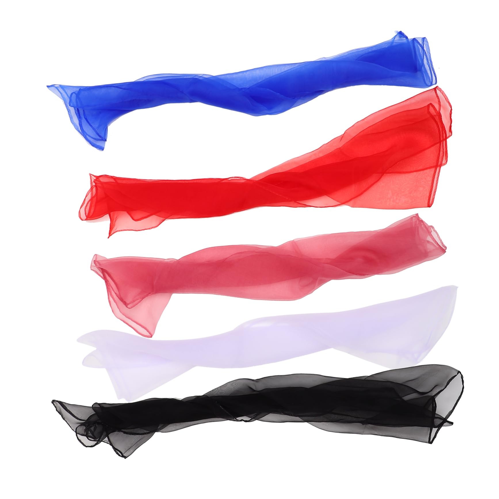 PRETYZOOM 5pcs Boys and Girls Dance Scarves Play Scarves for Wrist Square Juggling Props Bright Colors and Fade Resistant