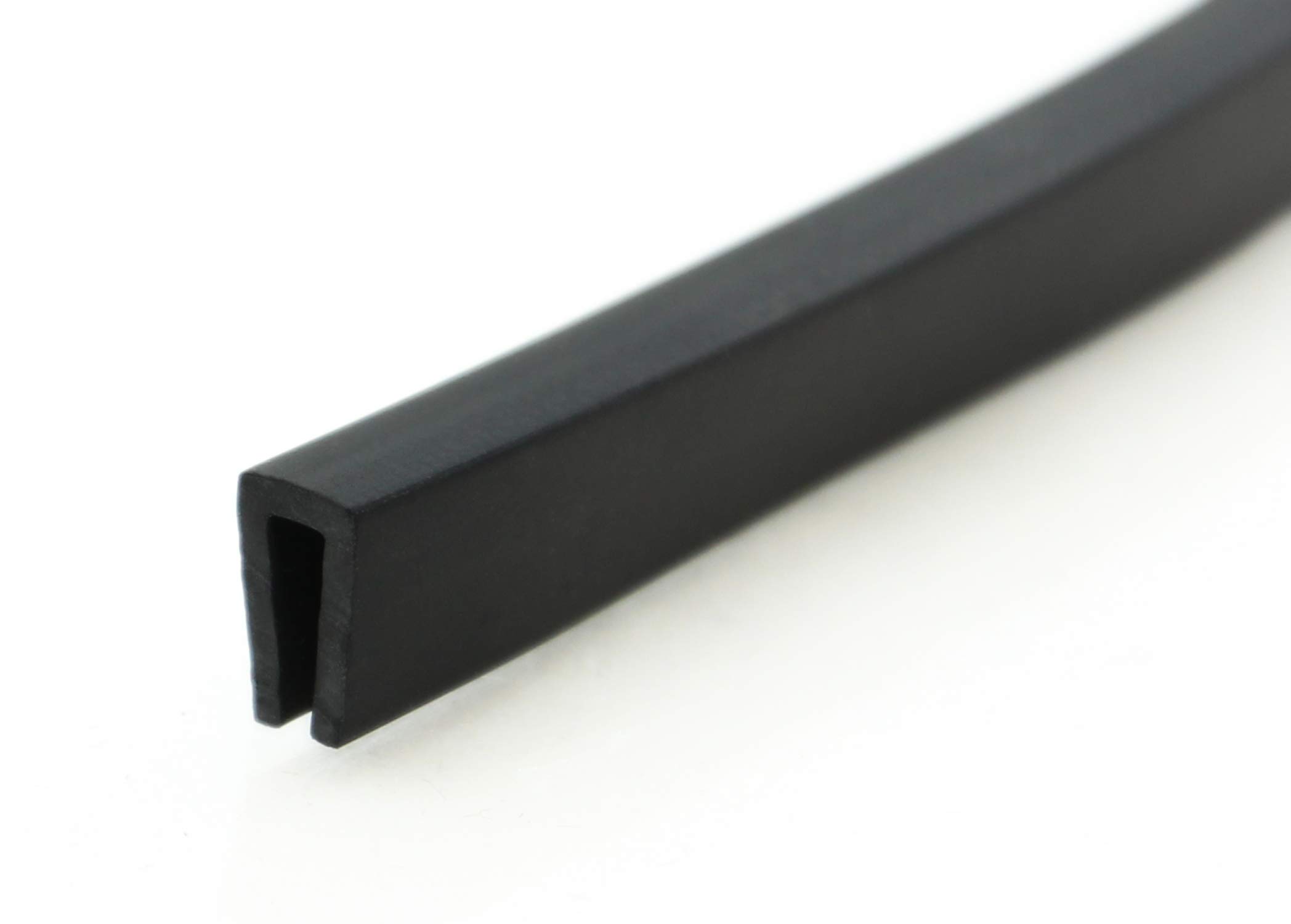 SMI-Fassungsprofil V2 für 3mm aus EPDM Vollgummi Schwarz widerstandsfähiger Kantenschutz für Scheiben, Fenster, Blech U-Profil, U-Gummiprofil, U-Form (20 m)
