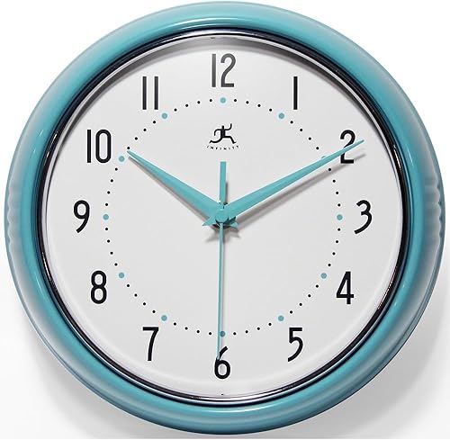 Reloj de pared decorativo estilo retro, 9 pulgadas silencioso, para cocina o comedor, estilo moderno de mediados de siglo