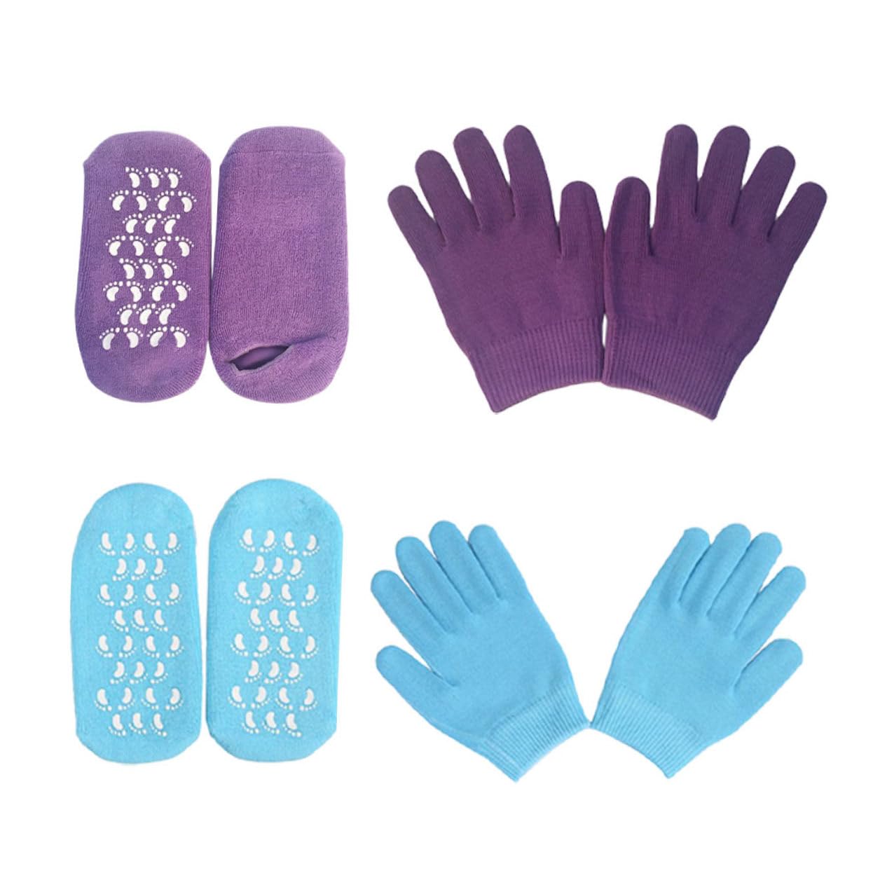 SHERCHPRY Feuchtigkeitsspendende Gel Socken Handschuhe 2 Stück zur Pflege Trockener Haut