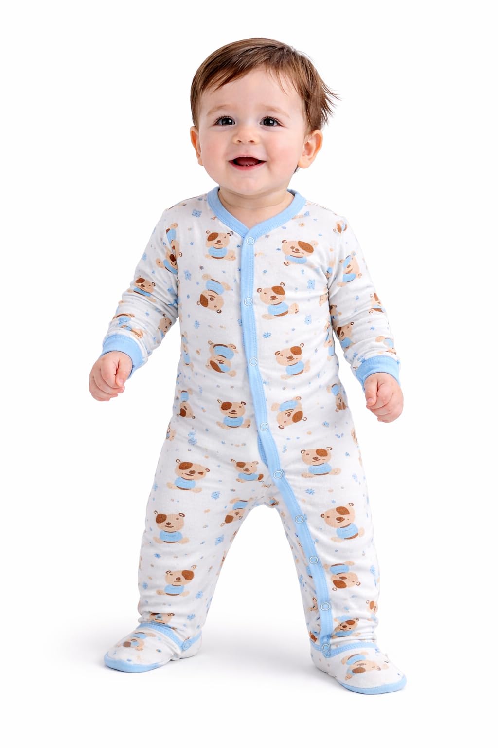 New Born Baby Gift Set – Super Combed Cotton Hamper with Romper, Wrap Sheet, Cap, Mittens & Booties | Skin-Friendly Essentials for Boys & Girls | Ideal Baby Shower Gift - Blue-image-24