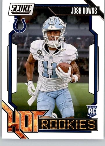 2023 Score Hot Rookies #14 Josh Downs Indianapolis Colts Official Panini NFL Football Trading Card (Stock Photo shown, Near Mint to Mint Condition)