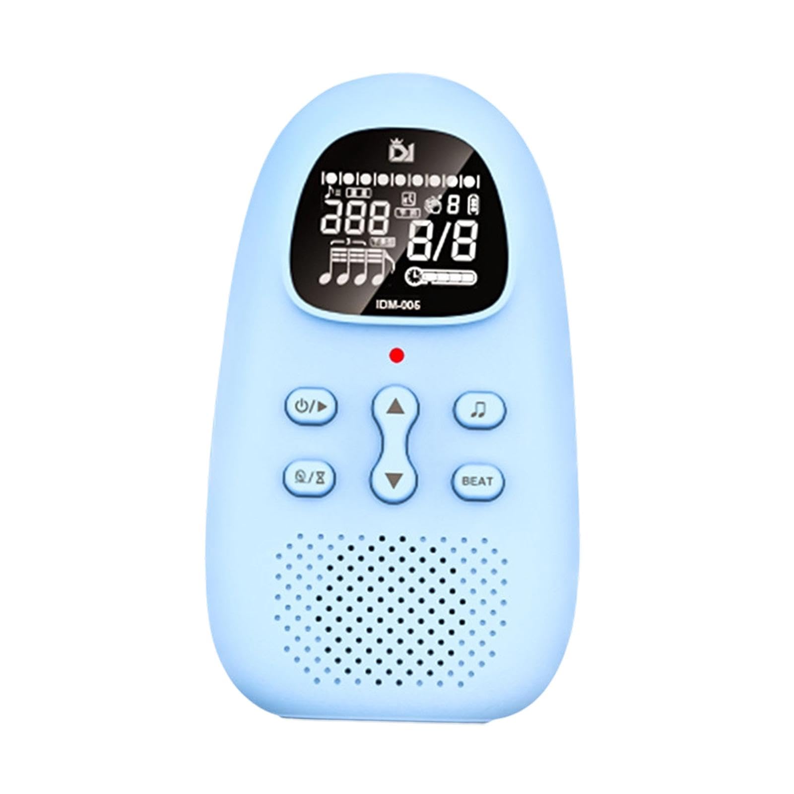 Métronome électronique Mini Métronome Numérique Générateur de Rythme Portable Multifonctionnel avec Guidage Vocal et Réglage Piano Guitare, Bleu