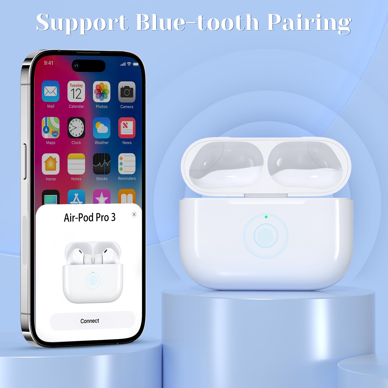 Amazon.co.jp: JKV ワイヤレス充電交換用 AirPod Pro 3 充電ケース USB