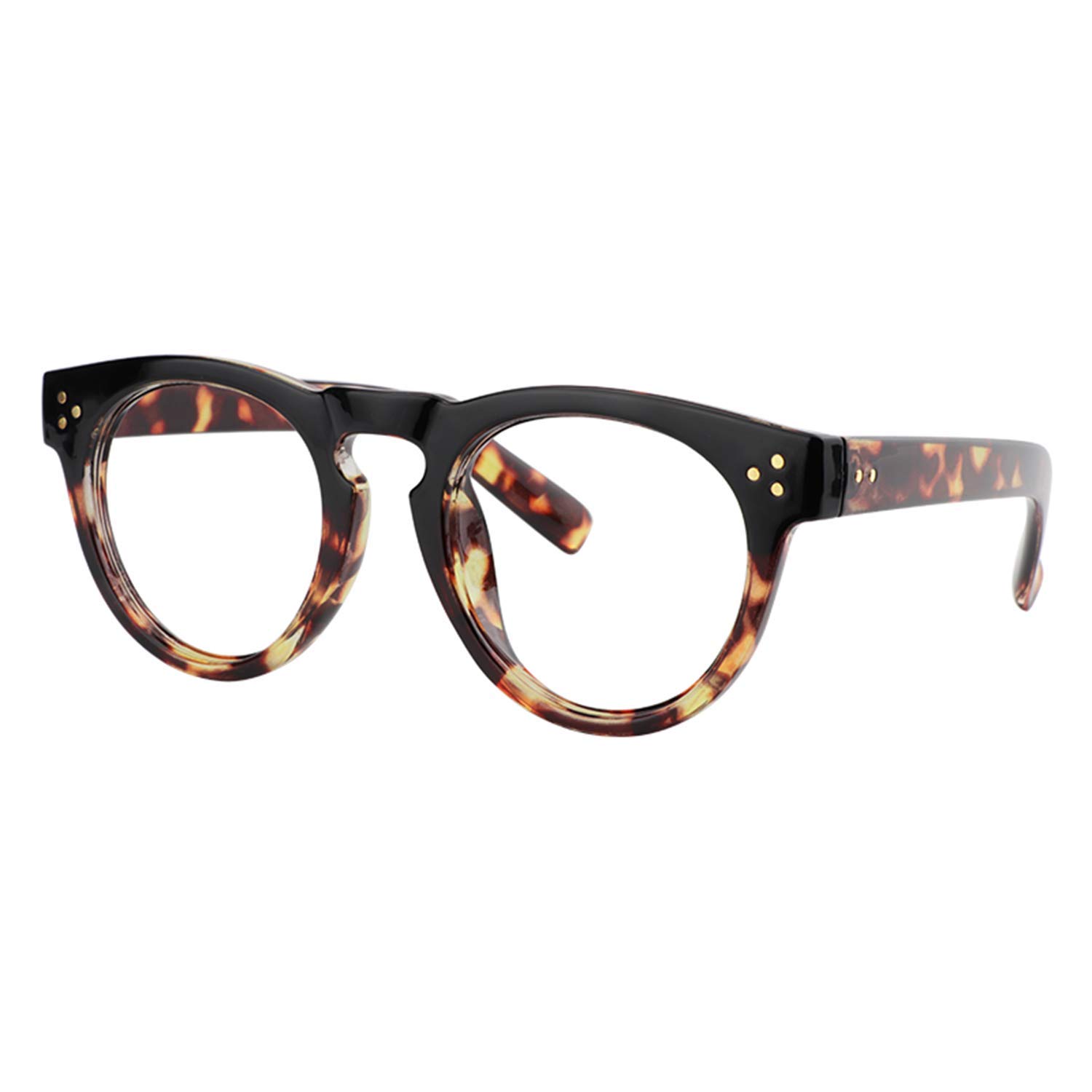 Zeelool Retro Round Glasses Frame for Women Men Eyeglasses Frame with Non-prescrition Clear Lens Malloy VFP0273