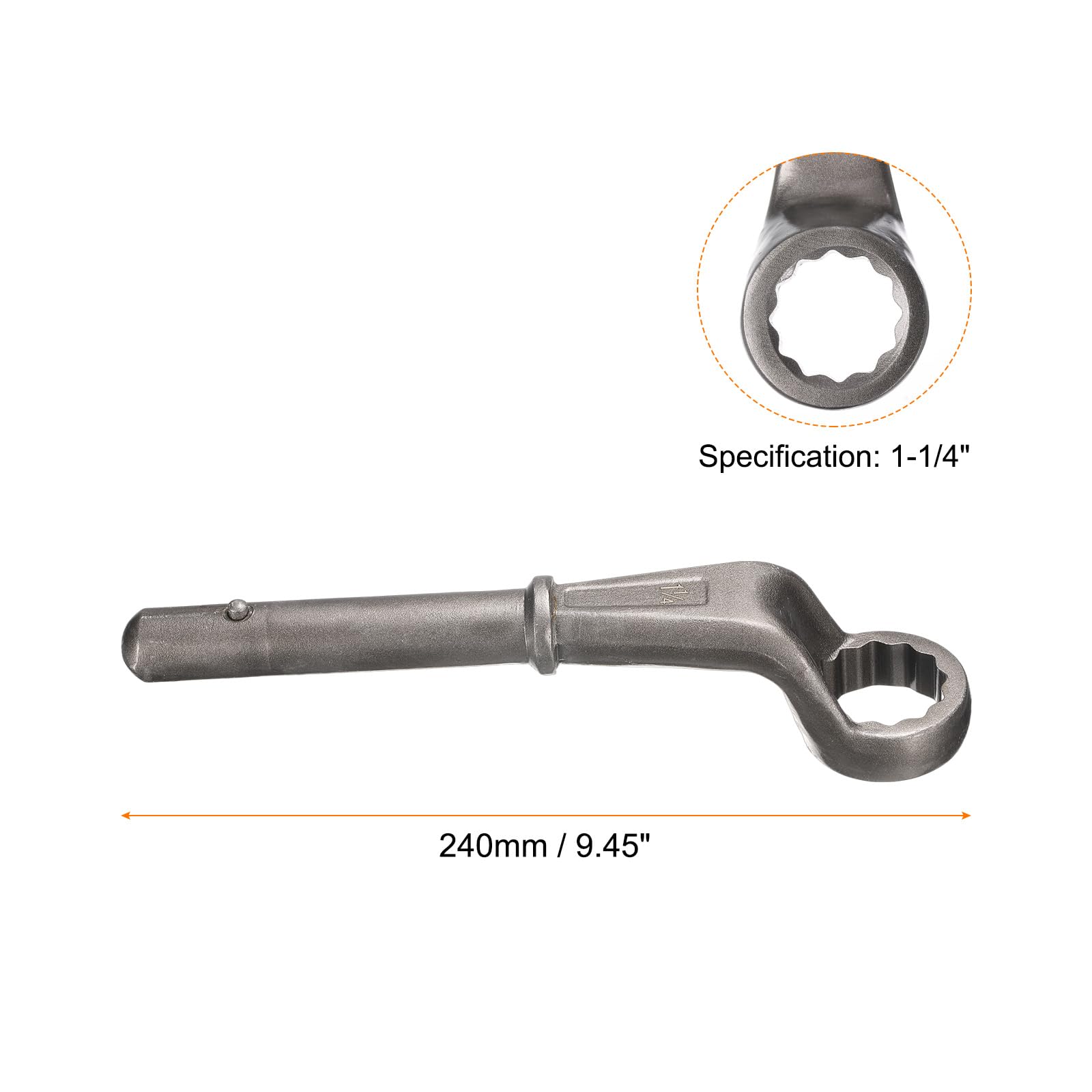 HARFINGTON Offset Box End Tubular Handle Wrench 1-1/4