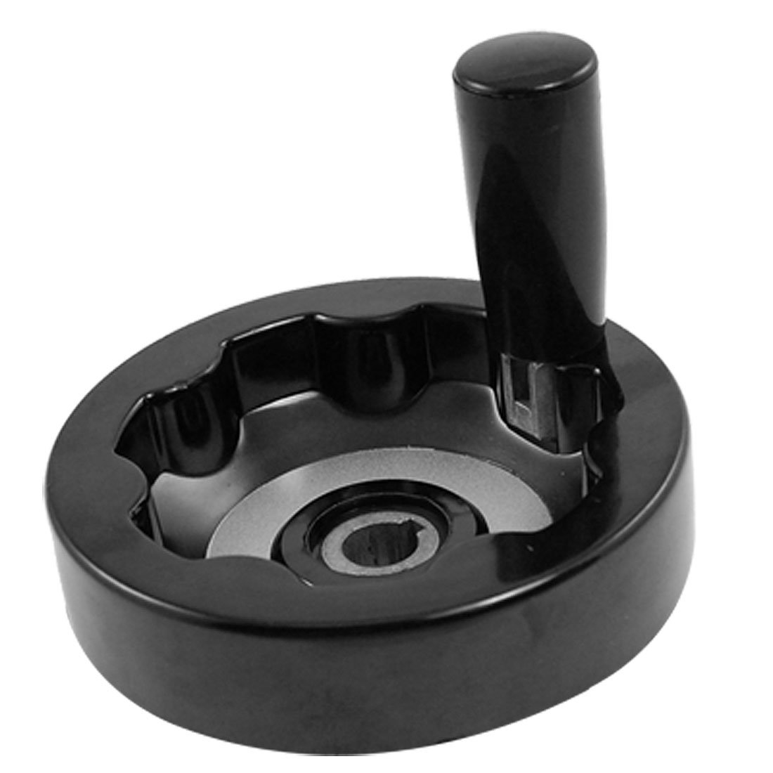 ZHuidjo Foldable Revolving Handle 100mm Diameter Hand Wheel Black (SN: 3af 2da 98e afb 571)