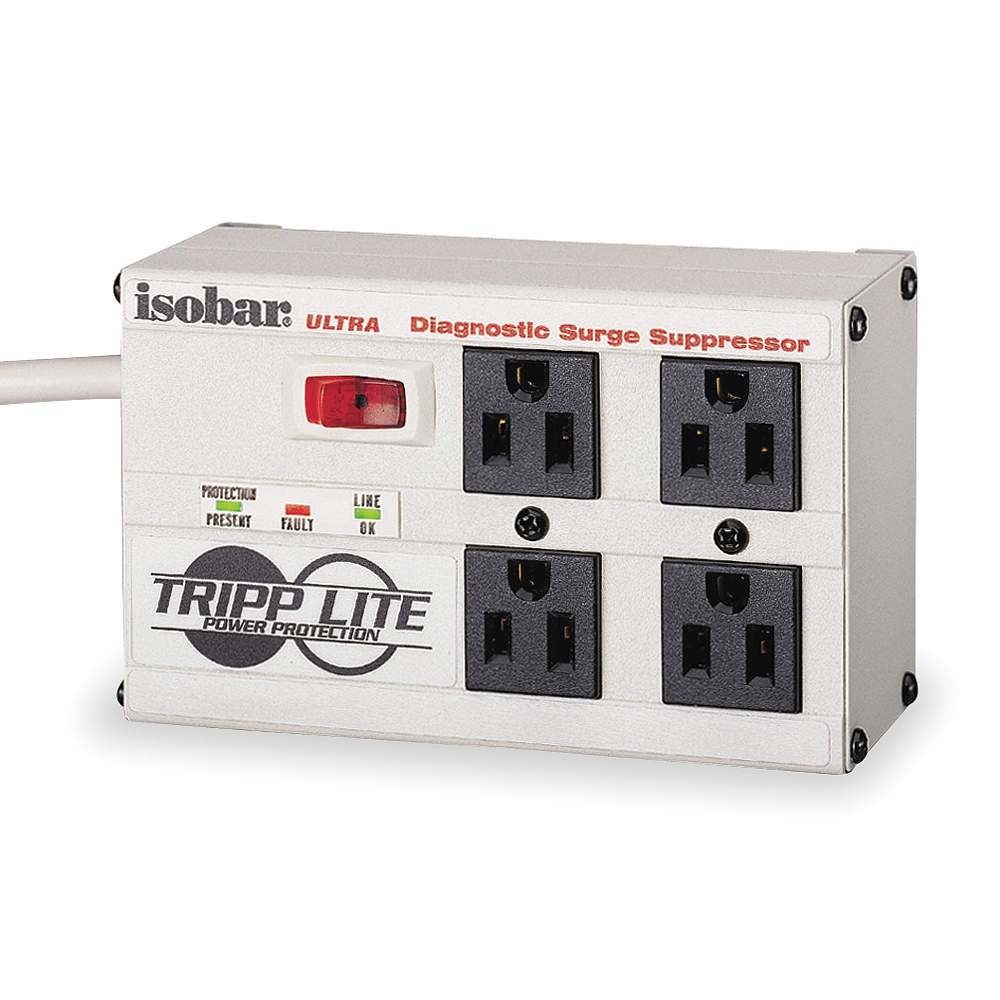 Tripp-Lite ISOBAR4ULTRA Tripp-Lite, Isobar Ultra Surge Protector/Suppressor with Modem/Fax 4 Outlets 6Ft. Cord Led’S 2200 Joules Tripp-Lite ISOBAR4ULTRA Tripp-Lite, Isobar Ultra Surge Protector/Suppressor with Modem/Fax 4 Outlets 6Ft. Cord Led’S 2200 Joules