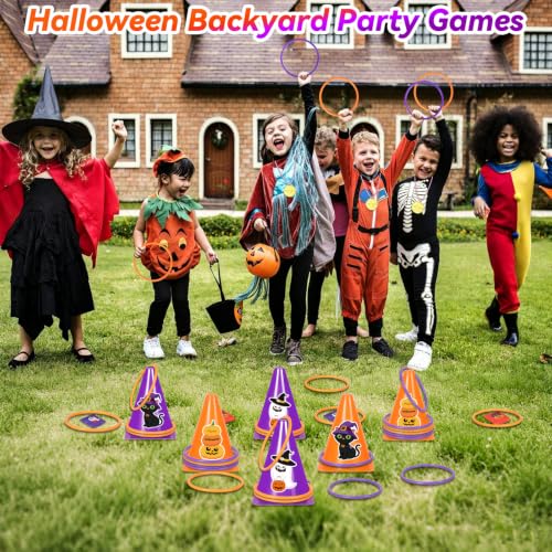 Image of Fennoral 4 in 1 Hallowen Carnival Outdoor Games Set for Kids Adults