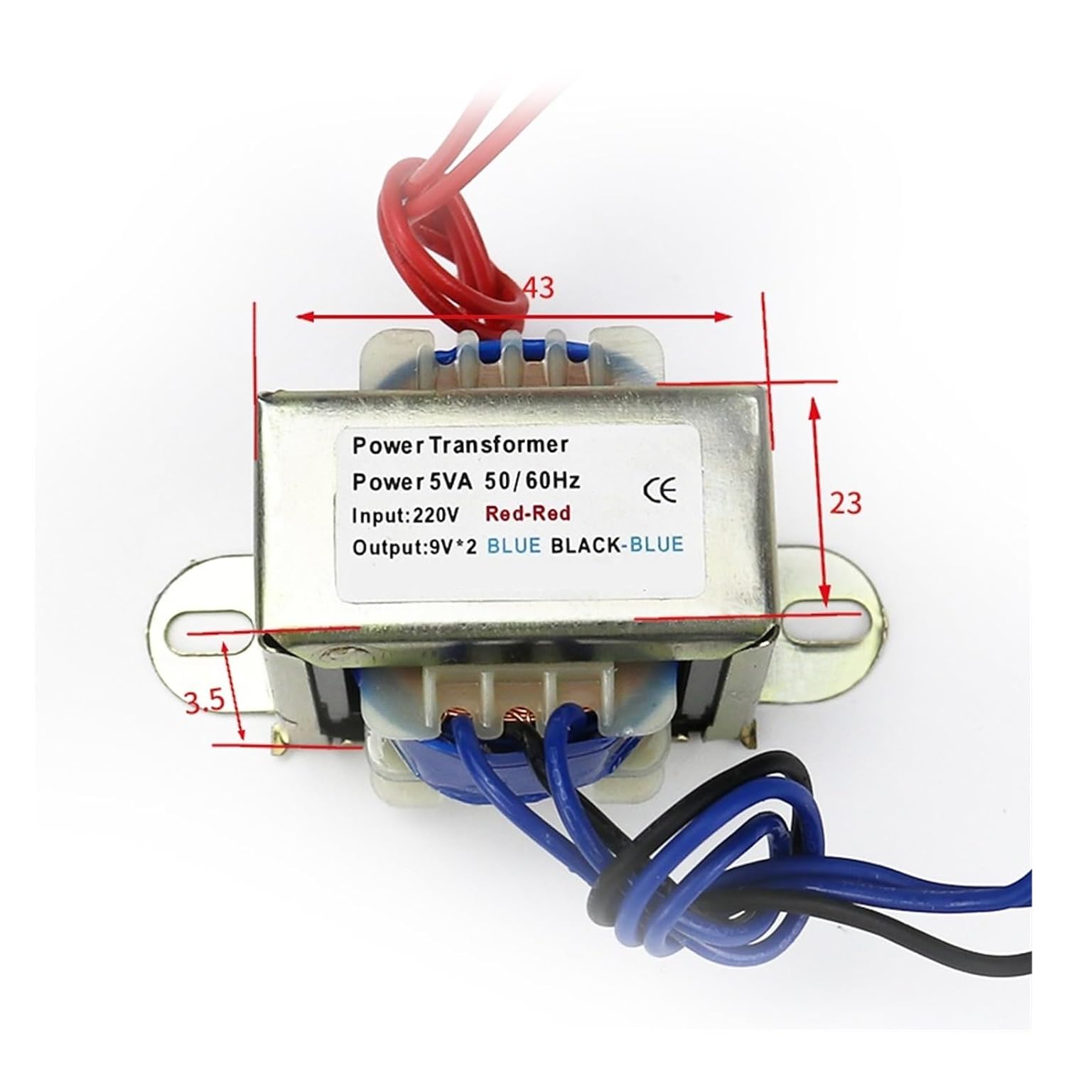 Pressure transducer Autotransform Input 220V 380V 5W Power Transformer Output 6V 9V 12V 15V 24V Matched Power Transformer Lighting Control Circuit(220V 6V)