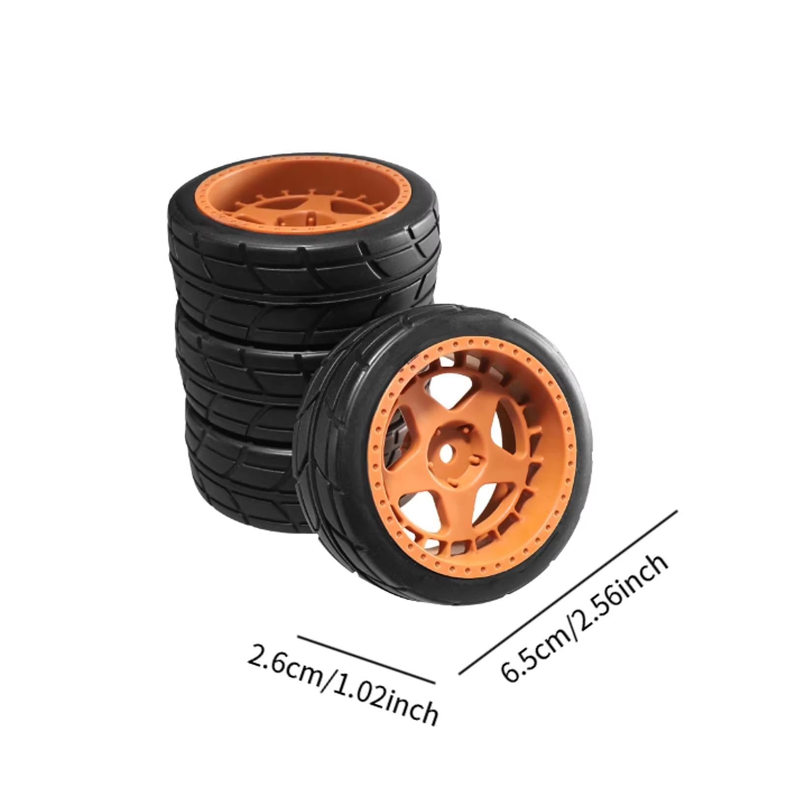 RC Ruote Gomma Per 1/10 4 Pezzi Ruote Pneumatici Set Per Rally Drifting Sostituiscono RC Auto Per Strada Aggiornamento Accessori Parti