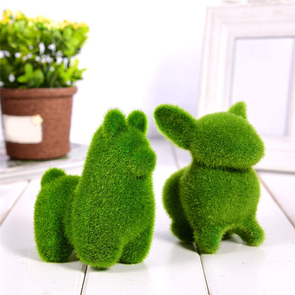 Amazon.co.jp: PovKeever 可愛い装飾品 人工芝 動物 動物の置物 人工