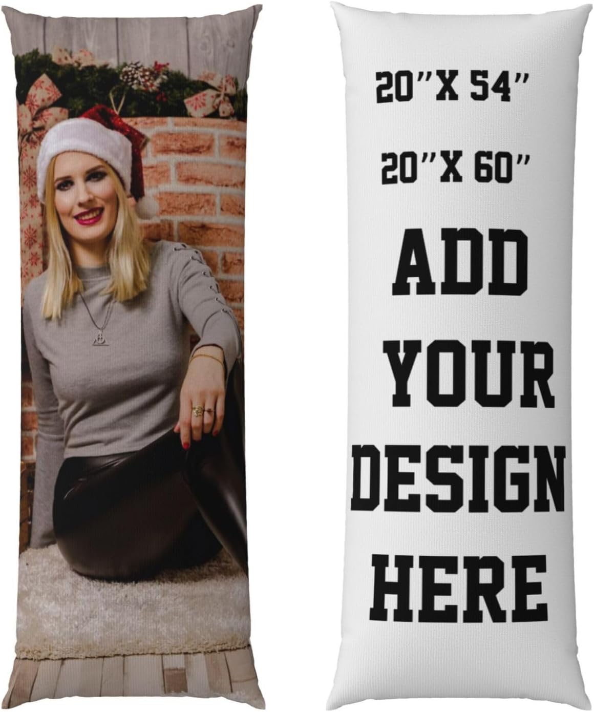 Amazon.com: Custom Body Pillow Case 20x54 inch with Picture Text Photo ...