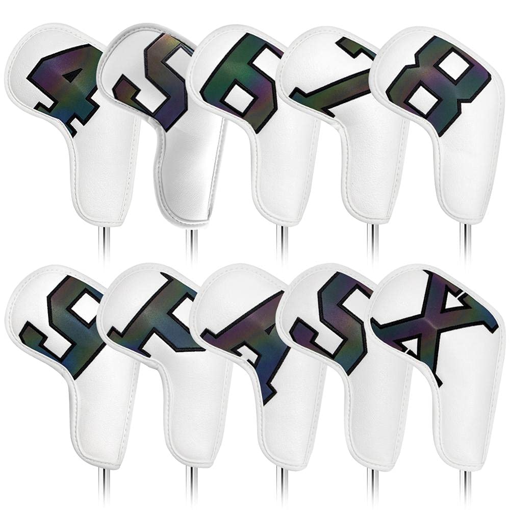 Funda Palos De Golf Número Colorido Golf Cabeza de Hierro Fundas de Hierro Tóberos Cuñas Cubre 4-9 ASPX 1 0pcs Fundas De Golf (Color : 4)