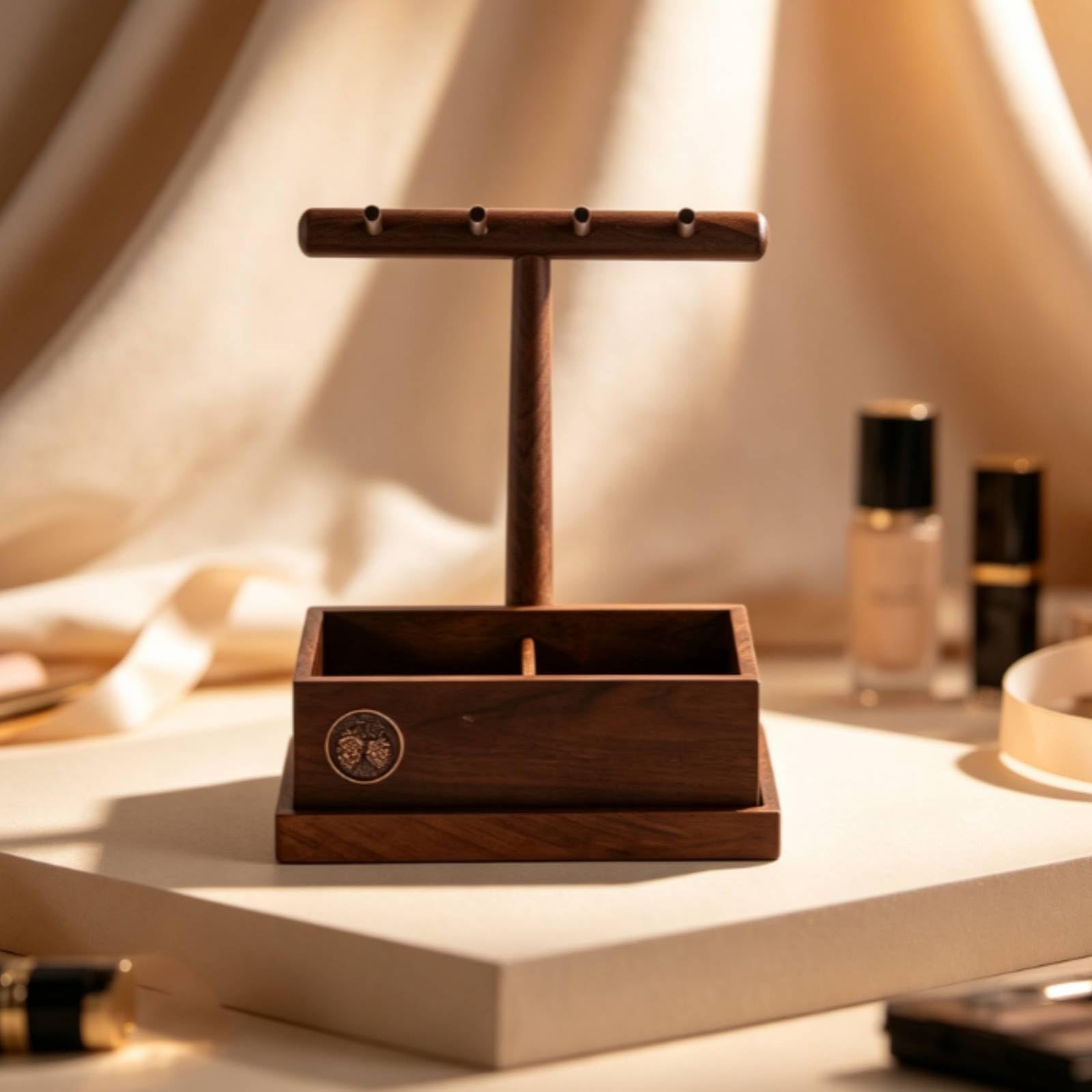 Organizador Escritorio Madera Maciza Ahorra Espacio Bandeja Decorativa Segura Bandeja para Cómoda
