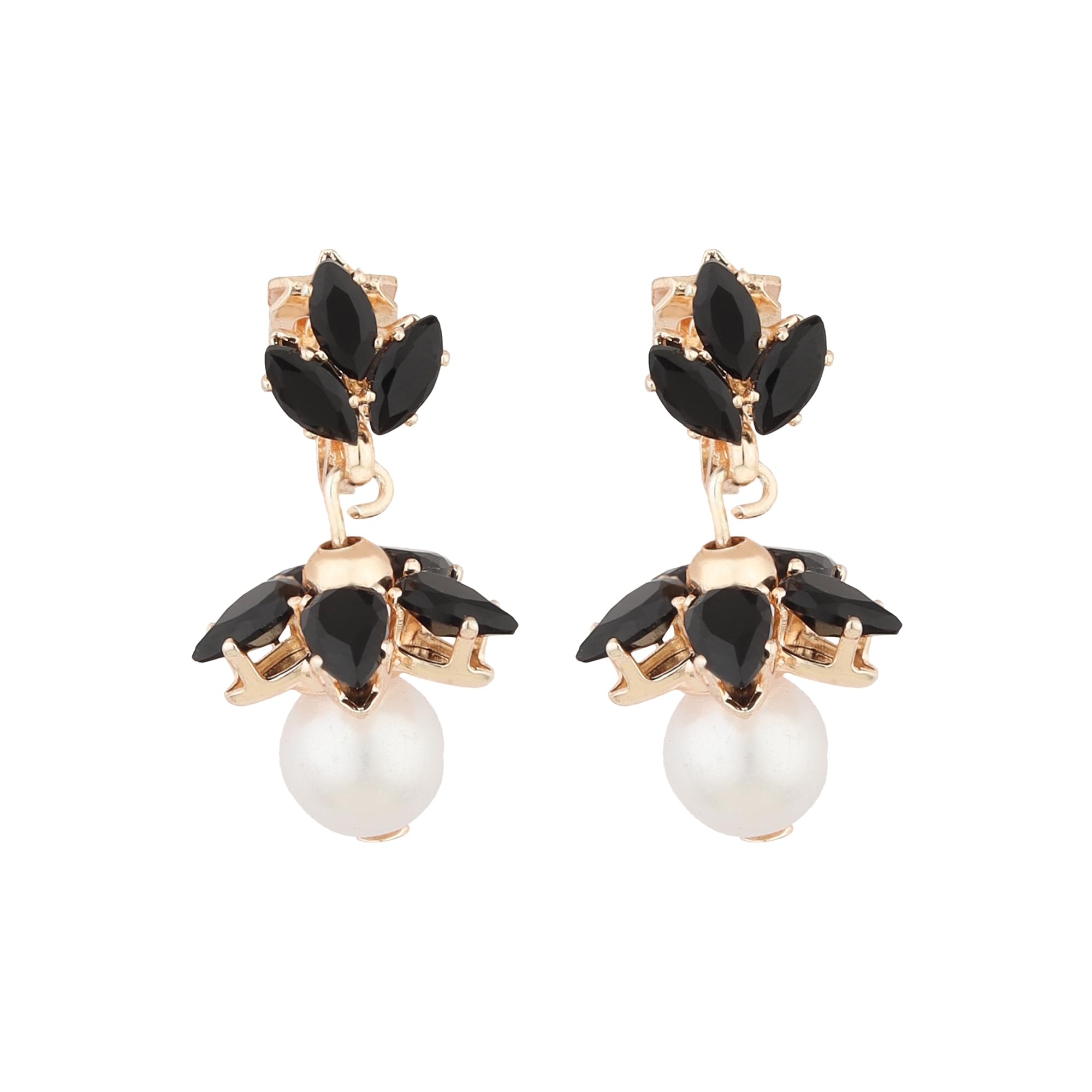 CLIPZON Clip On Earrings for Girls - Crystal Stud Cuff Clips | Non-Piercing Earrings for Cartilage & Helix | Premium Gold-Plated Earcuff for Effortless Style (KLCZECG1006) (B0CHNY22SK) Amazon Price History, Amazon Price Tracker