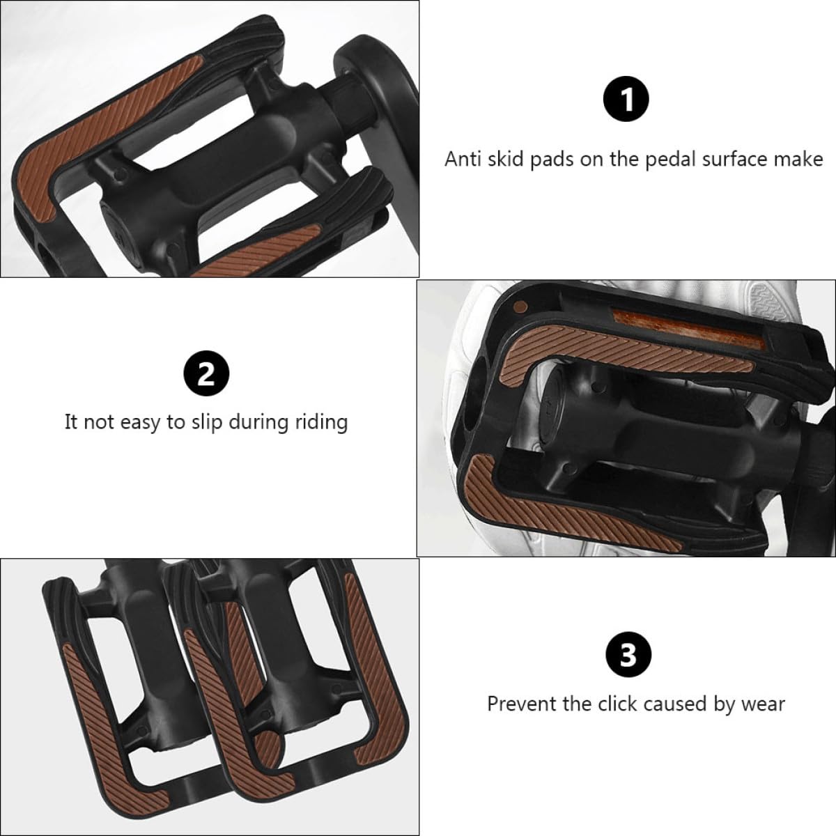 UKCOCO para Bicicleta Plataforma Antideslizante para Ciudad y Ciclo Cross con Rodamiento Sellado Resistente al Agua y Arena
