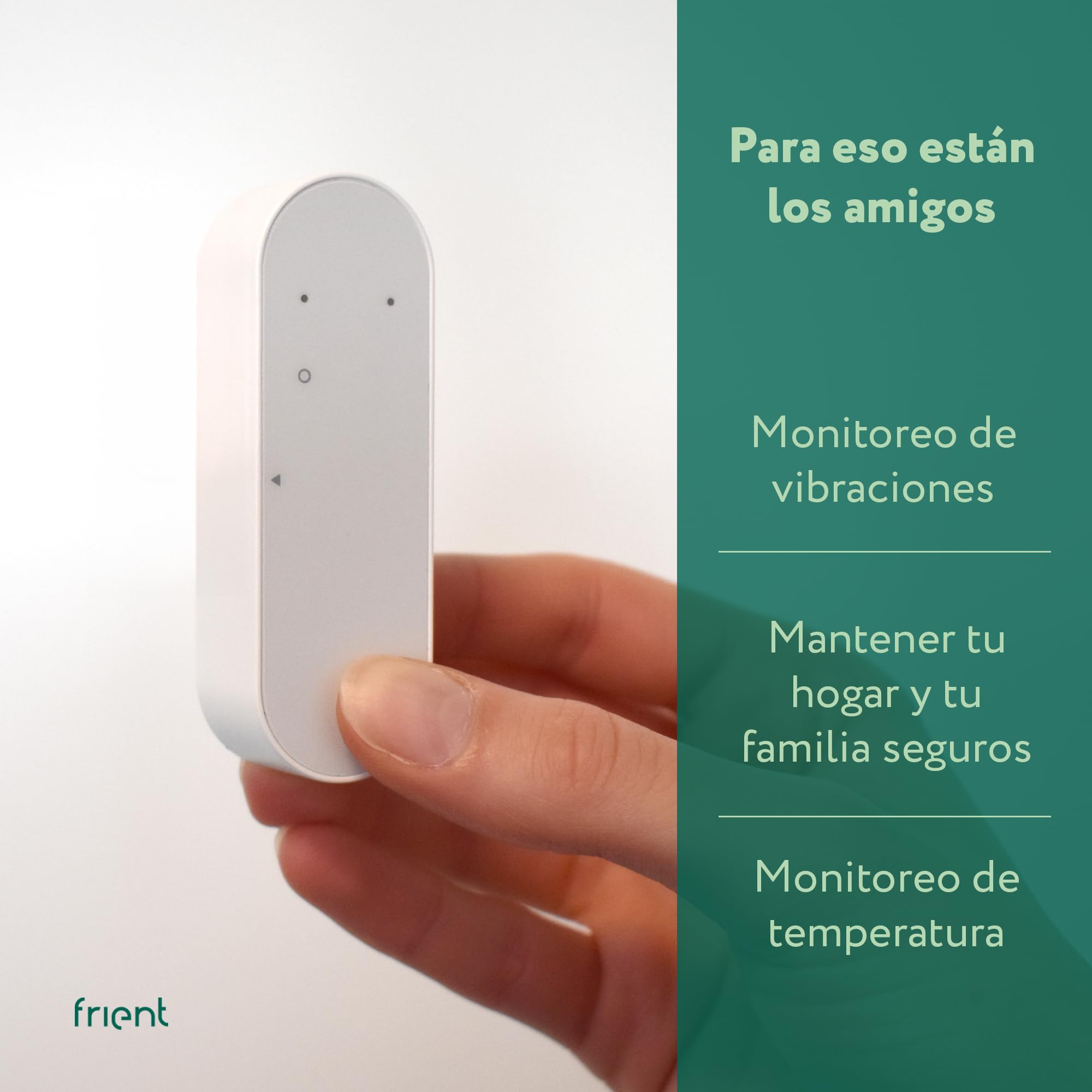 Sensor de Vibración frient | Detección de Vibraciones | Sensor de Inclinación | 15 Niveles de Sensibilidad Predefinidos | Sensor de Temperatura | Zigbee | Compatible con Homey y SmartThings