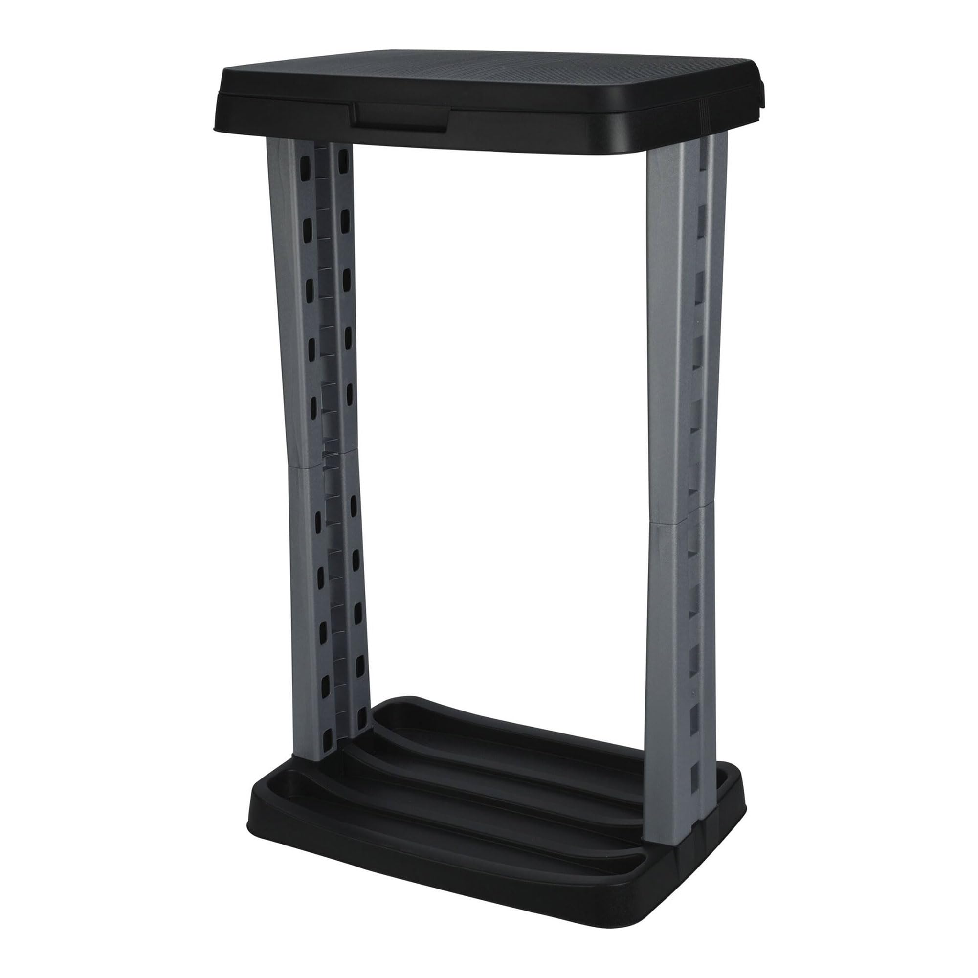 Well Home Porte-sacs poubelle 60 l Anthracite 100% recyclable 43 x 31 x 9,5 cm