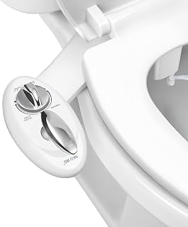 LUXE Bidet NEO 180 Dual Nozzle Self-Cleaning Non-Electric Bidet Attachment - Adjustable Pressure, Rear & Feminine Wash, Lever Control (White)