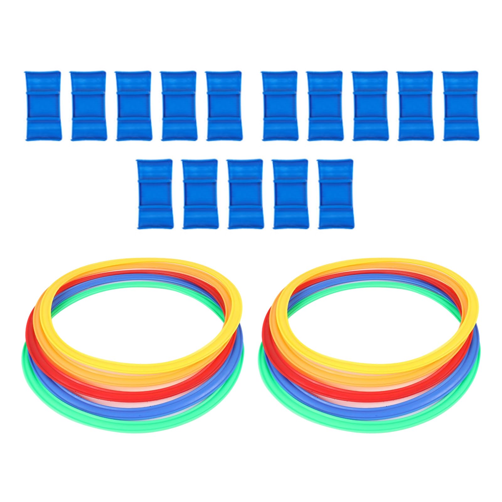 Xjdzineq Colorful Hopscotching Jump Rings for Toddler Physical Training Body Coordination Exercise Jumping Game Set 10PCS Rings Educational Outdoor Activity Toy