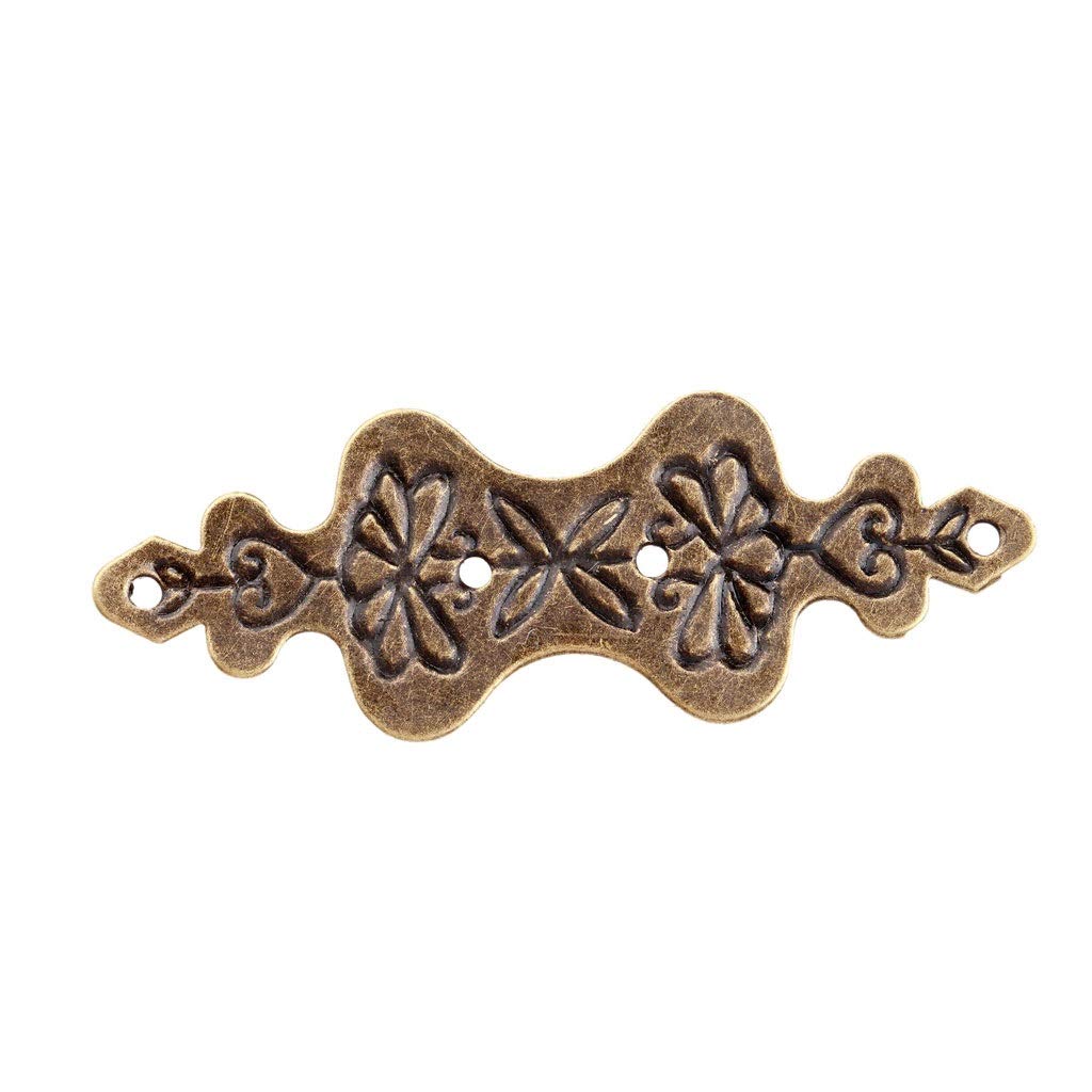 MRKU Protezioni angolari per tavoli, Sicurezza 20/12/4 Pezzi, Protezioni Decorative, staffe retrò, Applicazioni in Ferro, Scatola, Custodia, Piedini, Gamba, Ottone Anticato