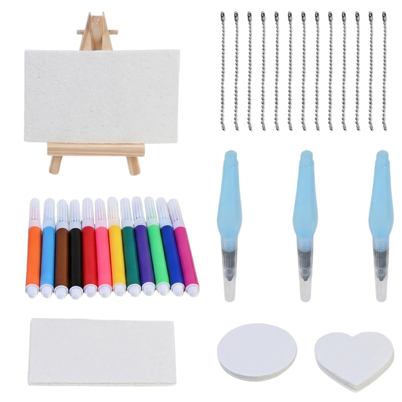 Set da 42 Pezzi Pittura 3D Magico Puffy Paint - Kit Pittura Texture con Carta Spugna e 12 Pennarelli per Bambini e Adulti, Artisti, Kit di Pittura
