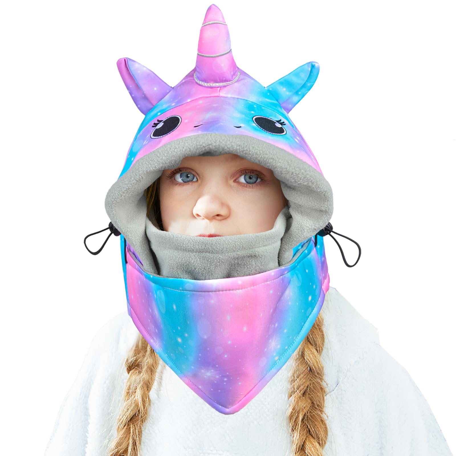 Kids Winter Windproof Hat, Unisex Children Heavyweight Balaclava for Kids, Ski Mask with Thick Warm Fleece Face Cover