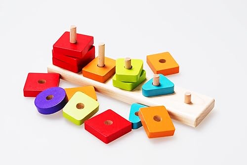 Miniatura 3 de Cubika 15320 - Juego de clasificación de madera - Colores y formas 1, juego infantil de construcción más 18 meses