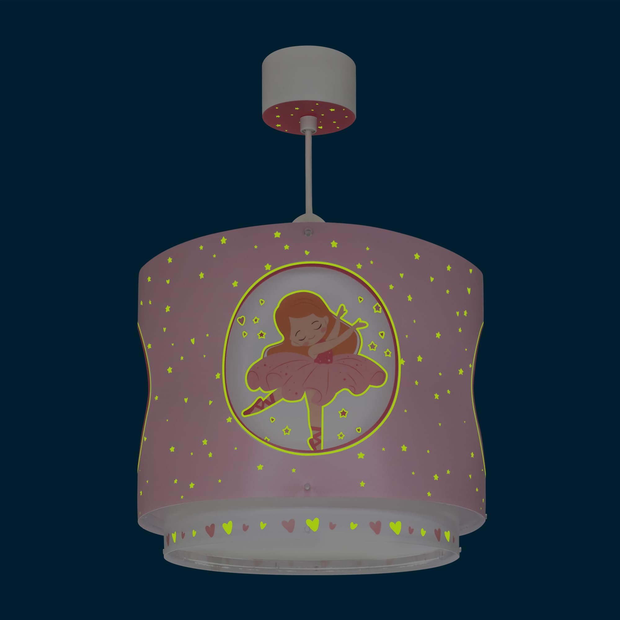 Dalber Lámpara Infantil De Techo Colgante Princess Dance Bailarina rosa, 60912, E27