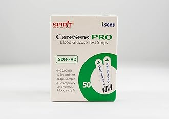Blood Glucose Test Strips for CareSens Dual Ketone and Blood Glucose Testing Monitor