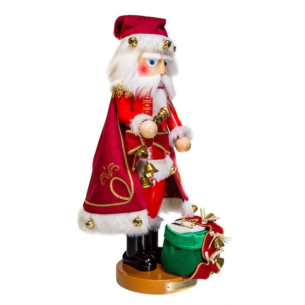 Kurt Adler Steinbach Jingle Bells Santa Musical Nutcracker Christmas Décor, STD, Multicolored