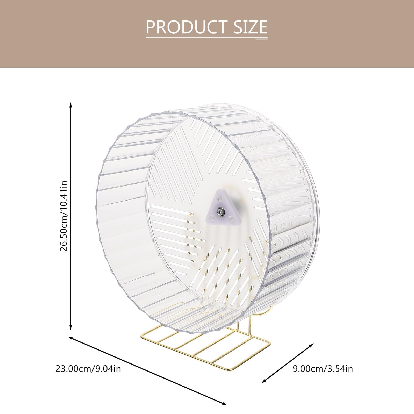 Ciieeo Rueda de Hámster Silenciosa Soporte, Accesorio para Ejercicio de Chinchilla y Erizo, Tamaño Grande, Material Plástico Resistente, Adecuado para Mascotas Pequeñas y Color Aleatorio