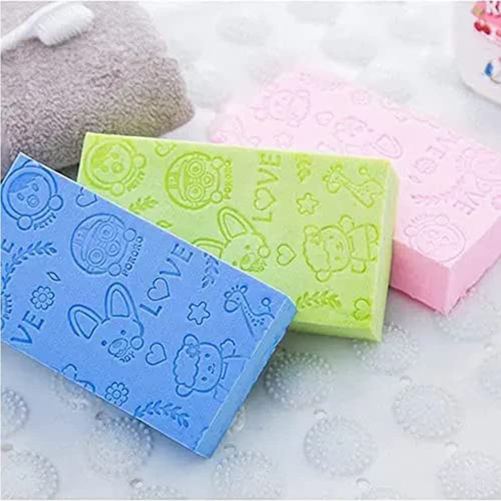 TEEPZEEYUltra Soft Exfoliating Sponge Bath Brush | Asian Bath Sponge For Shower | Dead Skin Remover Sponge For Body | Face Scrubber for Women and Men | Bathroom Sponge (Bath Sponge) (Multicolor)